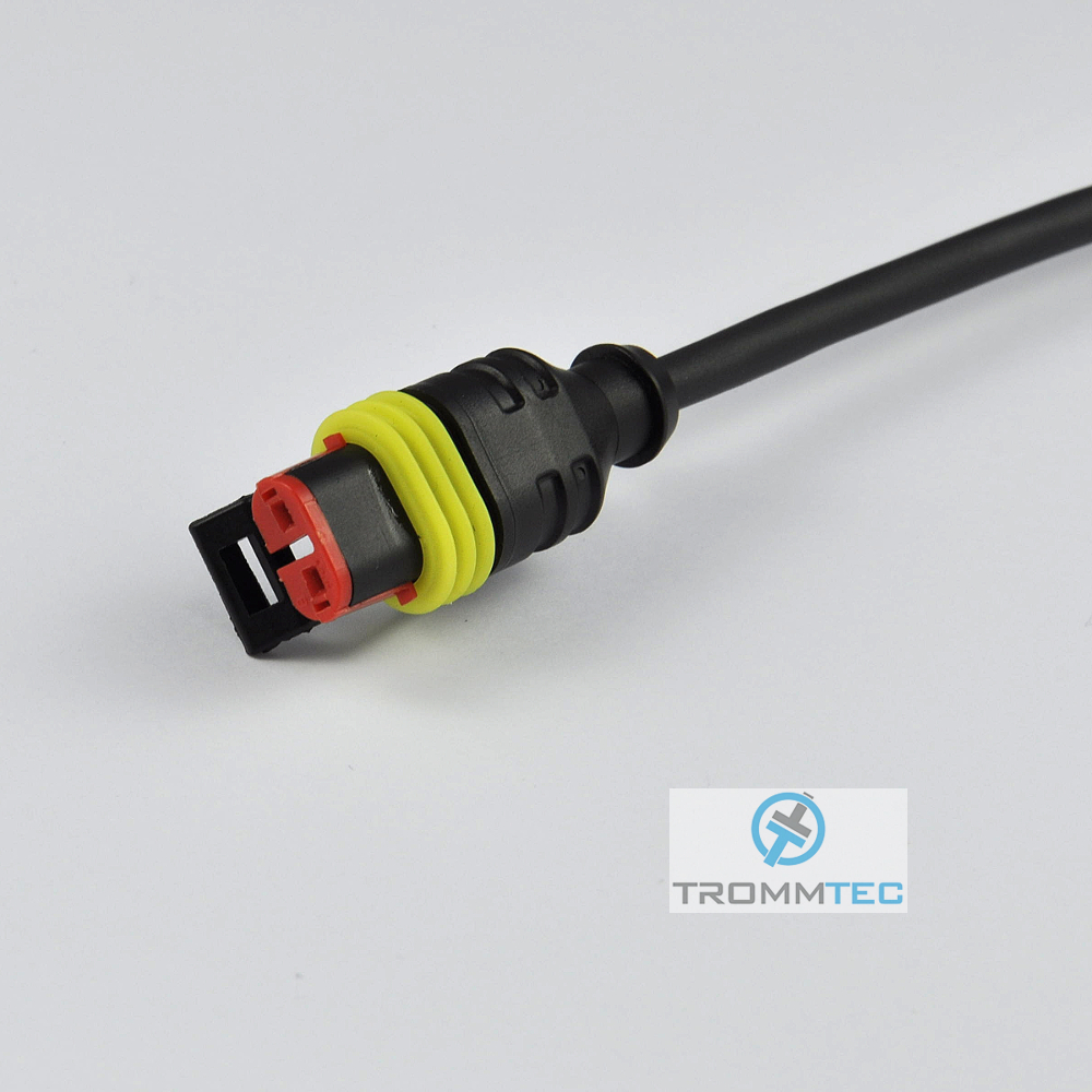 CONEC 55-00470  / VSS1.5-2S-A/K1/0.75/2m / Superseal 1.5 Plug, 282080-1black / 2 polig mit angespritzter Leitung: 2,0m