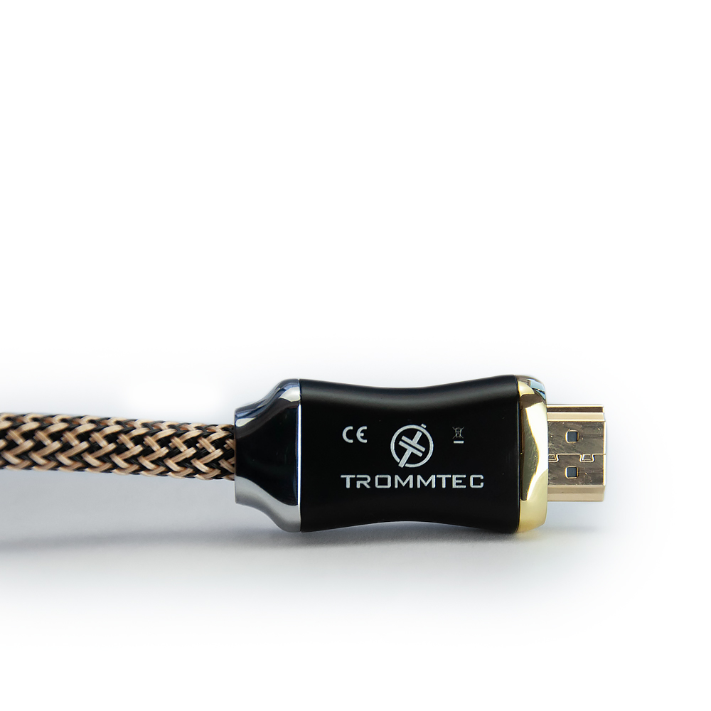 Fair produziert. Minimal verpackt. Technisch top. HDMI-Kabel mit Verantwortung – von TrommTEC. High Speed HDMI Kabel 4K ready / ARC / Ethernet / Environmentally friendly production / 2m