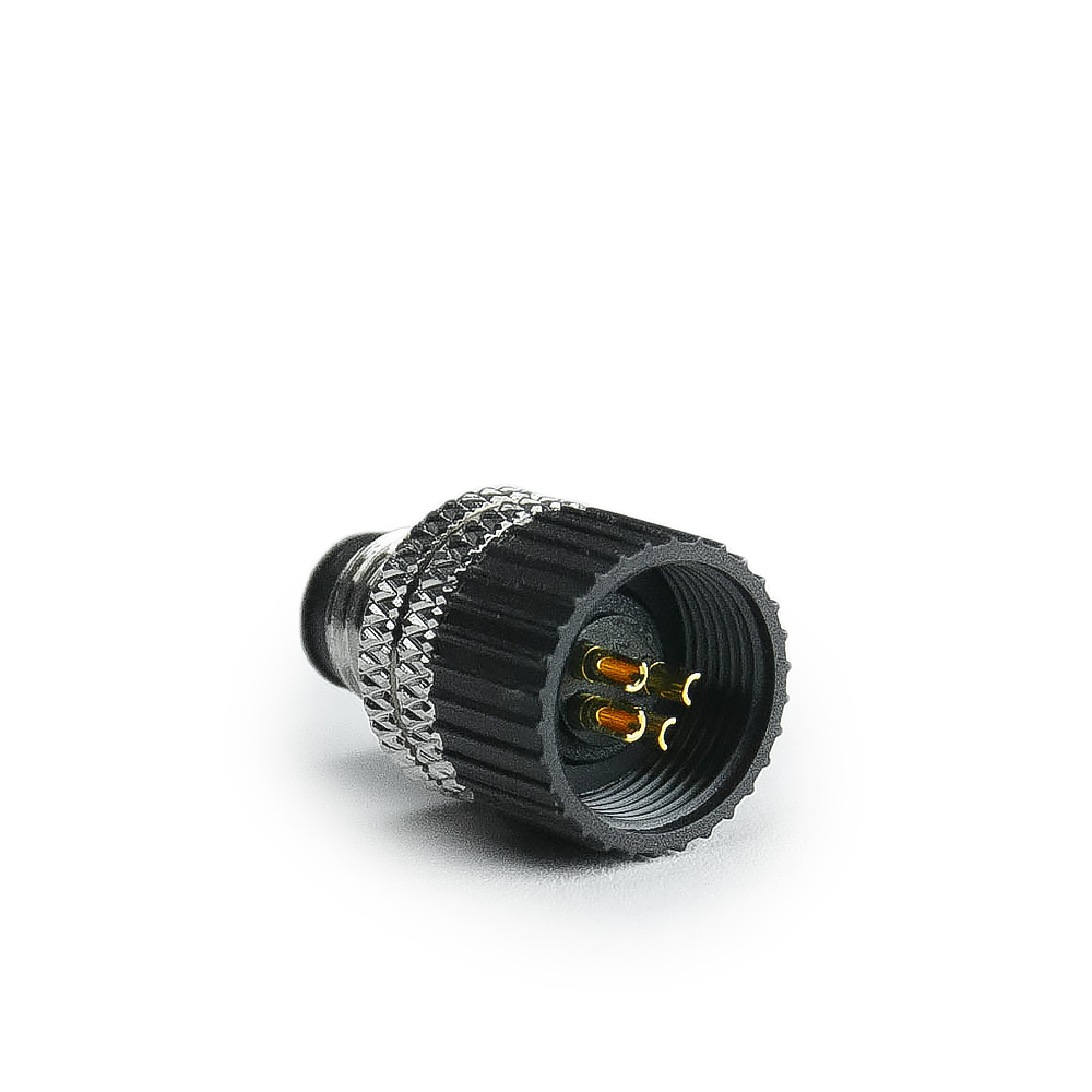 M8 Stecker 4P, A Cod. Feldkonfektionierbar, Lötanschluss, gerade, ohne Leitung
