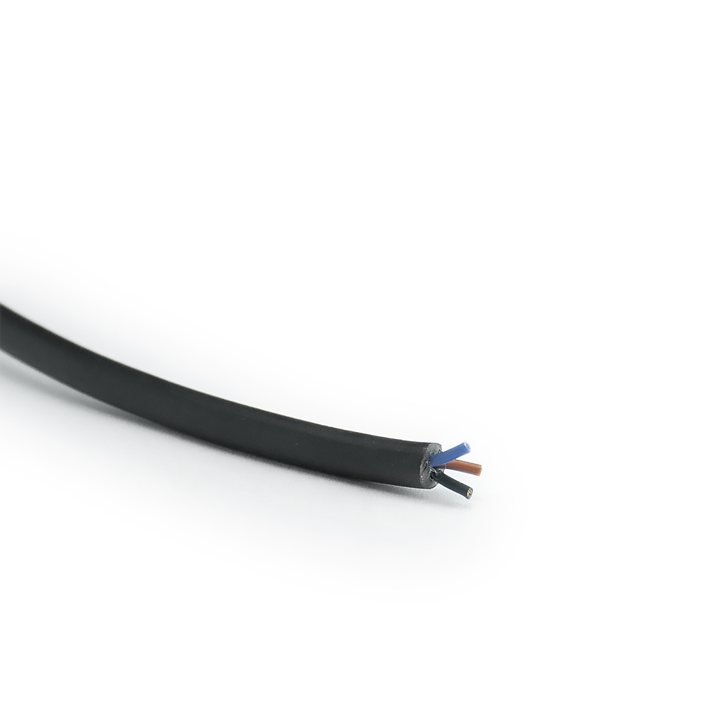 M8 Stecker 3P, A Cod., gerade, mit 1m angespritzt PUR-Leitung