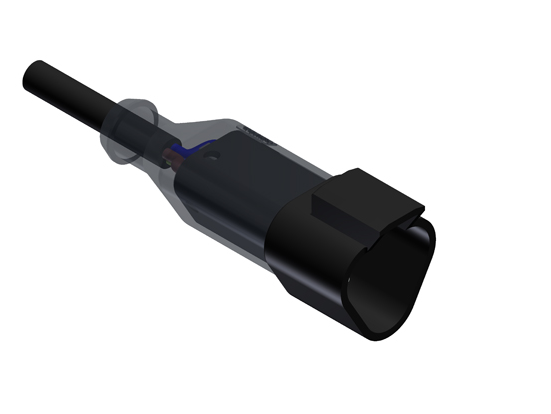 CONEC 55-00429 / DT04-3.62P-A/K1/0.75/2m / Deutsch DT04-3P-E004 / mit angespritzter Leitung: 2,0m